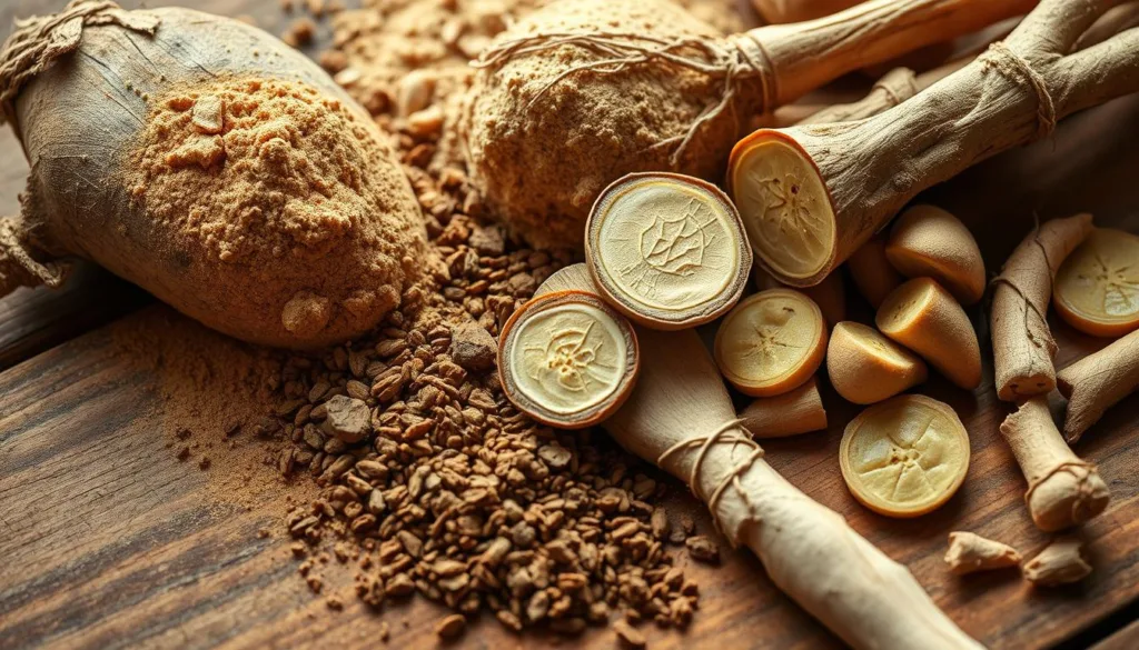 Naturalne składniki tabletek na erekcję - maca, żeń-szeń, tribulus terrestris