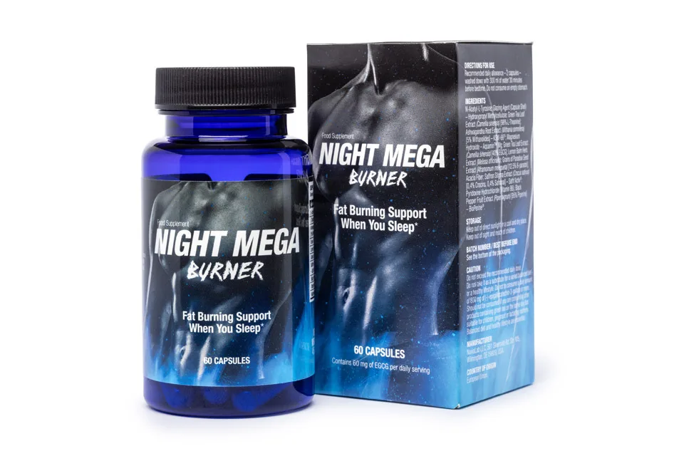 Opakowanie Night Mega Burner - mocne tabletki na odchudzanie działające w nocy