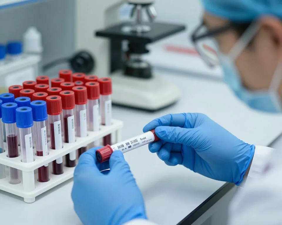 Probówki z próbkami krwi do badań hormonalnych