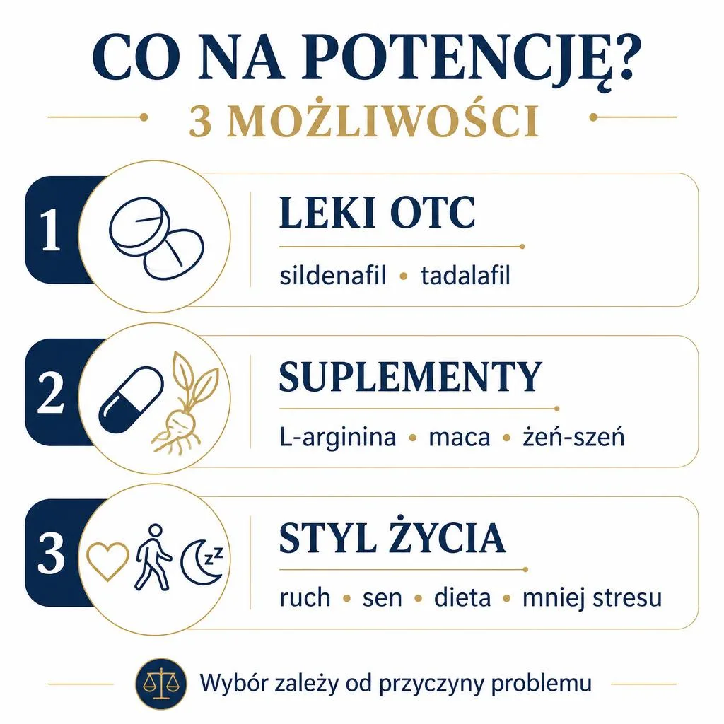 Co na potencję bez recepty – porównanie leków OTC, suplementów i naturalnych sposobów