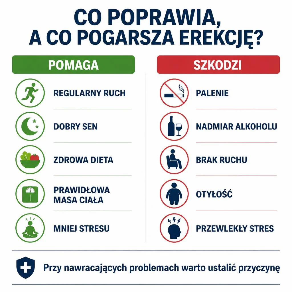 Co poprawia, a co pogarsza erekcję