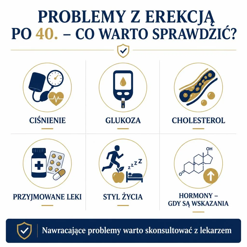 Problemy z erekcją po 40 – co warto sprawdzić