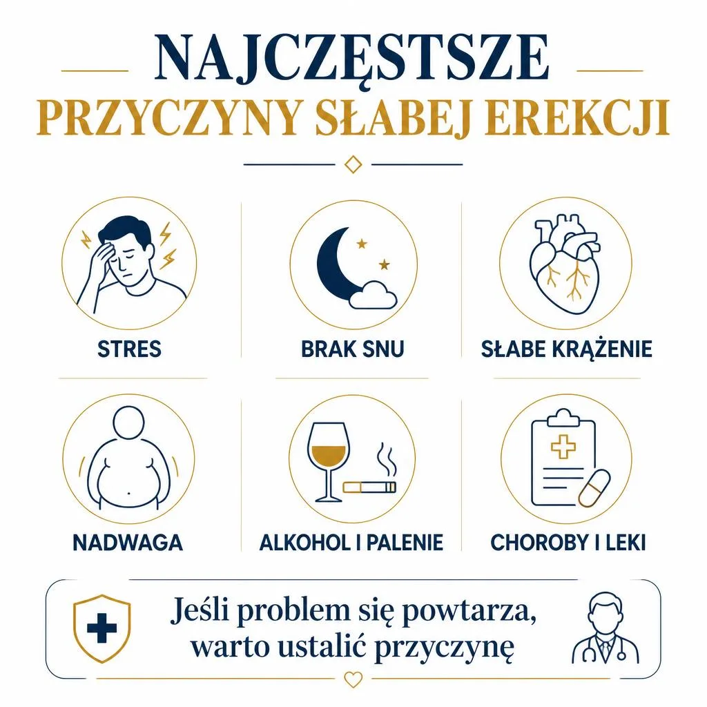 Najczęstsze przyczyny słabej erekcji