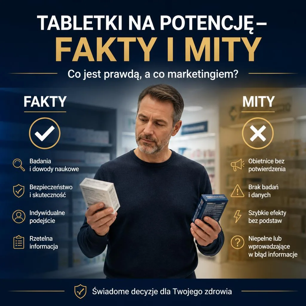 Tabletki na potencję bez recepty – fakty i mity