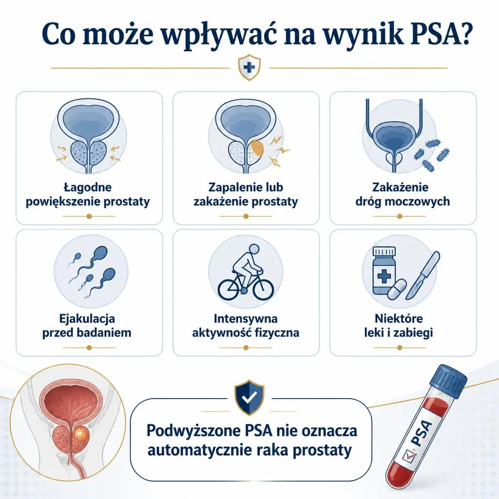 Co może wpływać na wynik PSA