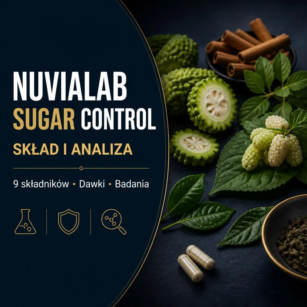 NuviaLab Sugar Control – składniki suplementu wspierającego prawidłowy metabolizm glukozy